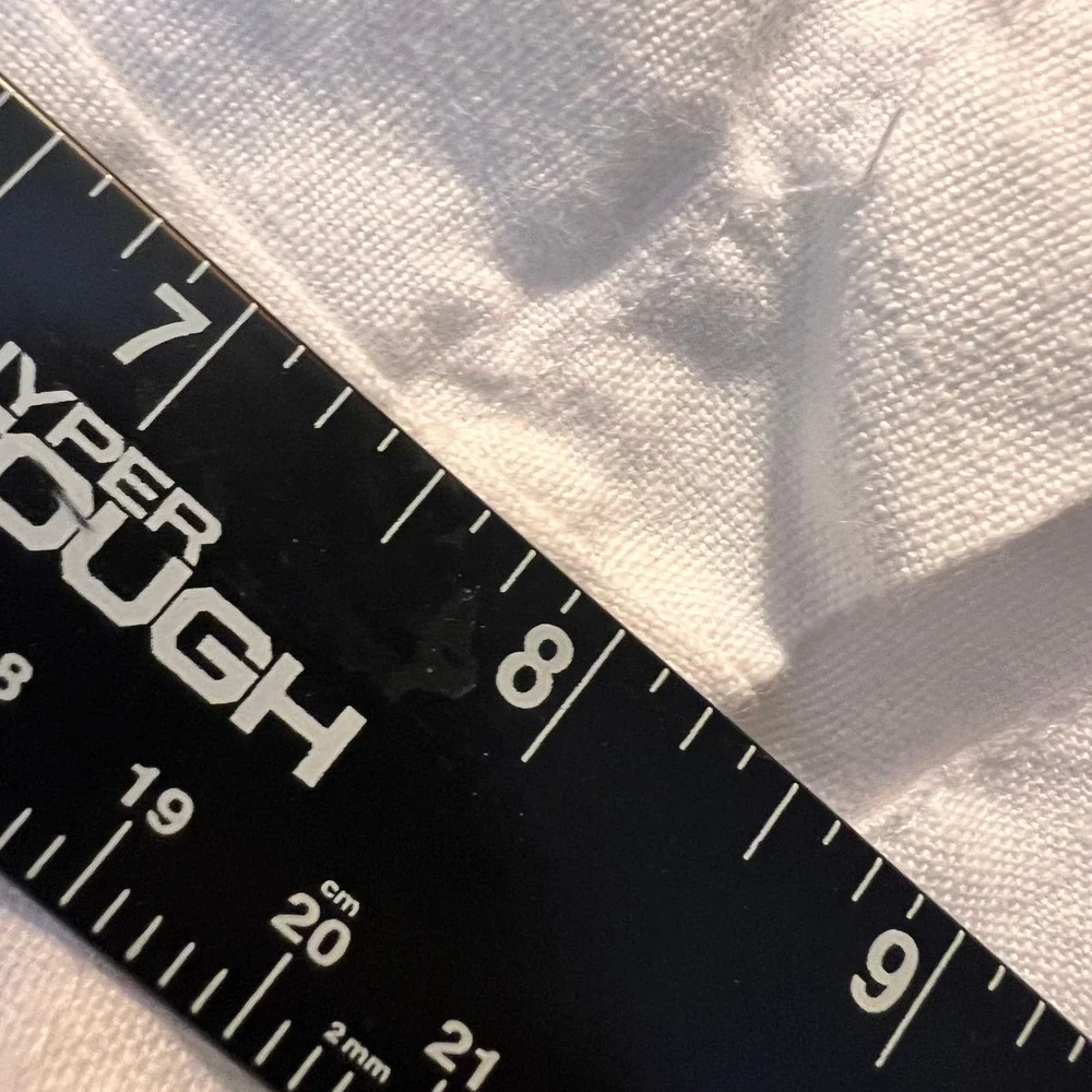 Toscano Mens White 100% Linen Drawstring Shorts Elastic Waist Size XL Relaxed